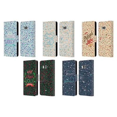 HEAD CASE DESIGNS BLESSED CHRISTMAS LEATHER BOOK WALLET CASE FOR HTC PHONES 1 - Image 1 of 4