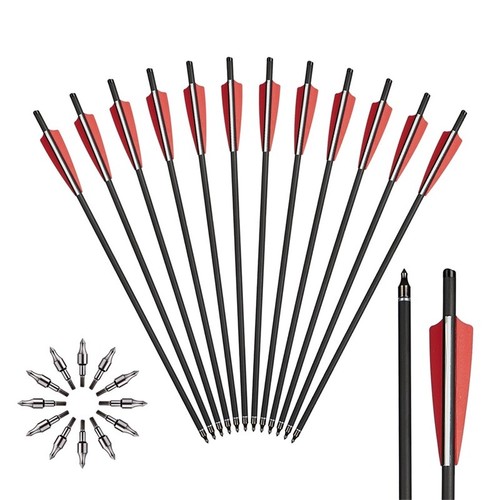 12PACK Bogenschießen 20" Carbon Bolzen Pfeile OD 8.8MM Jagd Weitere Sportarten - Bild 38 von 45