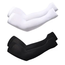 2pairs Long Gloves Sun UV Protection Half Finger Hand Cover Arm Sleeves Outdoor