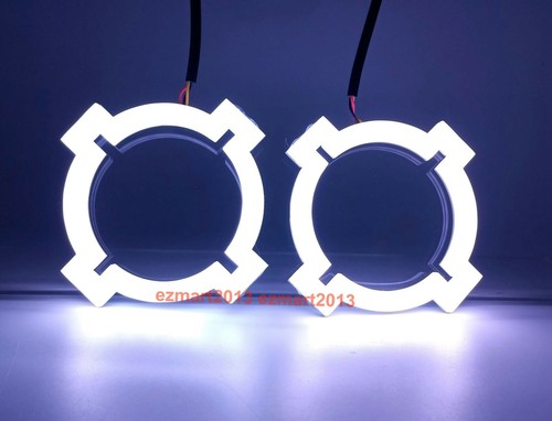 4pcs 80mm 3.15" inch X style RGB halo rings angel eyes bluetooth Flash lamp DRL - Picture 9 of 12