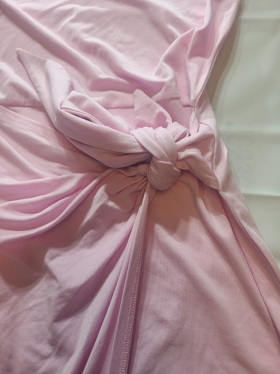 Women's Short Sleeve Tie-Front Wrap Dress -A New Day Pink