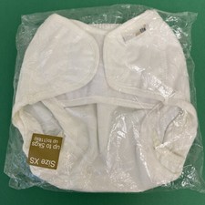 BABY NAPPY by One Life Nappy Cover XS Newborn 5KG 11lbs Secure Fasting White NEW
