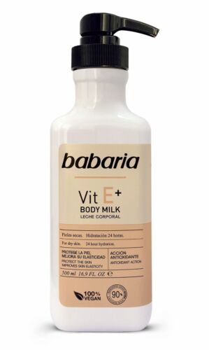 Babaria Vitamina E Leche Corporal para Madura O Piel Sensible 500ml - Imagen 1 de 5