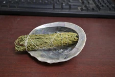 ABALONE SHELL CEDAR SAGE SMUDGE KIT SPIRITUAL CLEANSING HEALING