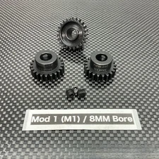 Mod 1 21T 22T 23T 8mm Bore Steel Pinion Gear Fits Castle 2028 Motor M1 Spur Gear