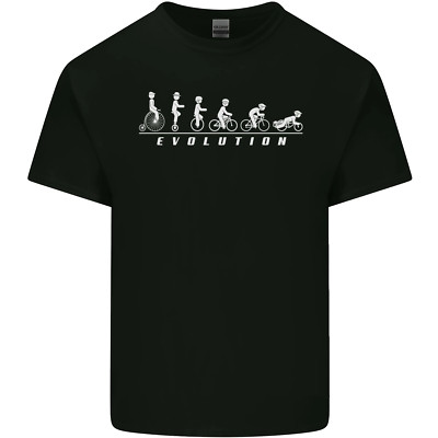 Cycling Evolution Radfahrer Fahrrad Herren Baumwolle T-Shirt Tee Oberteil