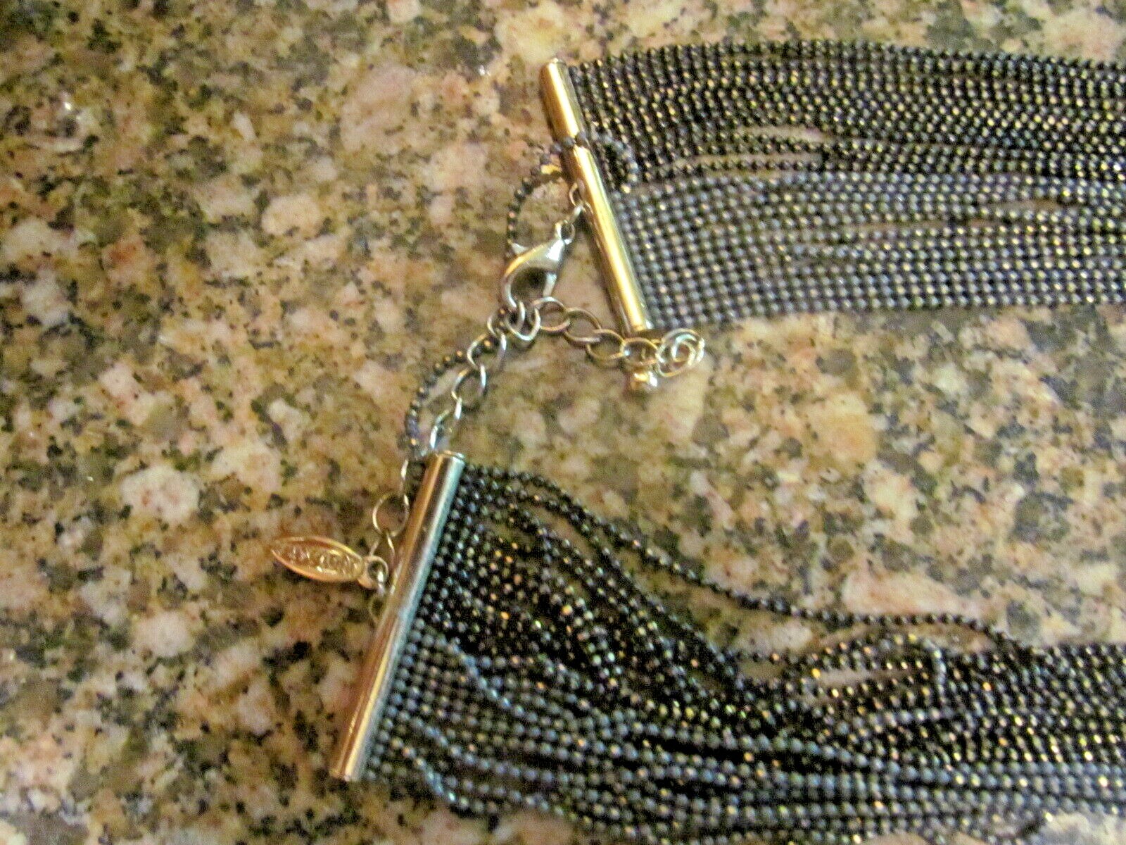 *Multi Strand Chain Drape Statement Necklace Mult… - image 3