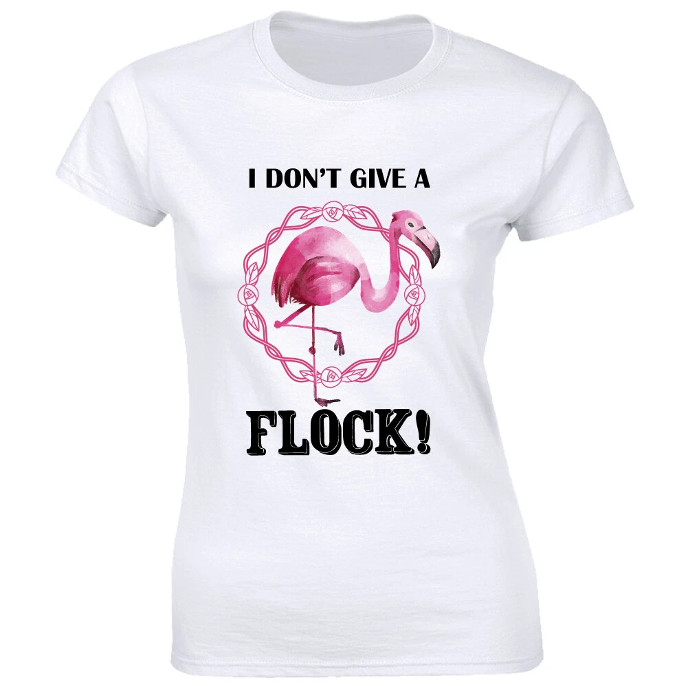 ladies pink flamingo t shirt