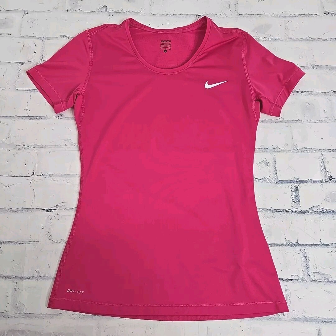 pink nike compression shirt