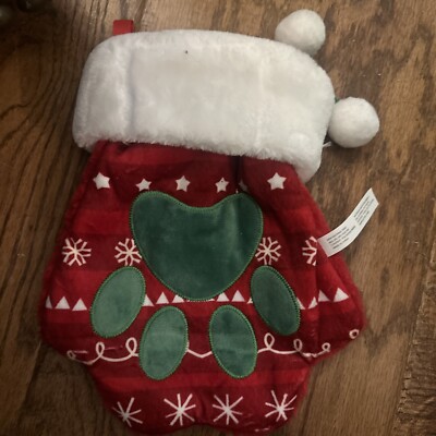 KONG Paw Christmas Stocking 9 in Large Plush Stocking Dog Or Cat Pawl OG