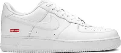 Size 12 - Nike Air Force 1 x Supreme Low Box Logo - White Size 12 - Nike Air Force 1 x Supreme Low Box Logo - White
