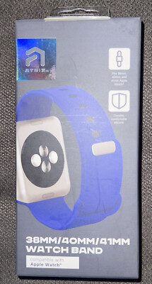Atrix Adjustable Blue Watch Band Replacement For Apple Watch 38mm 40mm 41mm