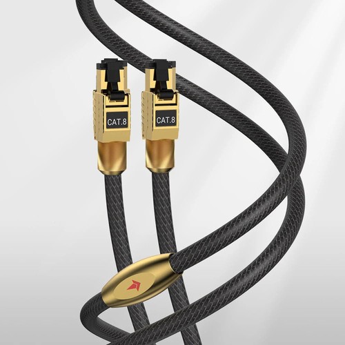 Viborg HiFi Audio czysty srebrny kabel Ethernet CAT8 RJ45 kabel sieciowy LAN kabel - Zdjęcie 2 z 8