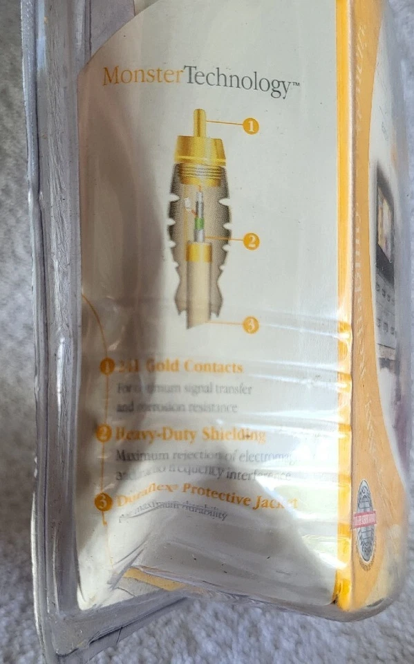 Monster Cable • Composite Video Cable • Home Series • 8ft • Brand New In Box! - Image 3 of 4