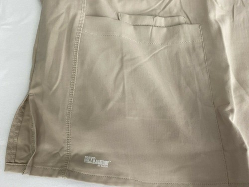 Greys Anatomy Size 5XL Professional Wear Active By Barco Scrub Top Khaki Tan New - Picture 11 of 12