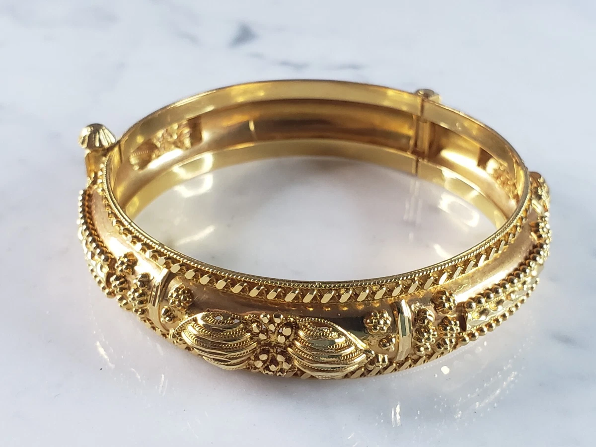 Brass Bangle 22ct Gold Look smooth Round Sikh Kara Singh Kaur khalsa K –  www.OnlineSikhStore.com