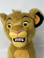 Lion King Plush Simba 16  Vintage Original Disney Hard Plastic Face