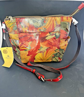 Patricia Nash Aveley Tropical Dreams Leather Crossbody Bag  display picture 2