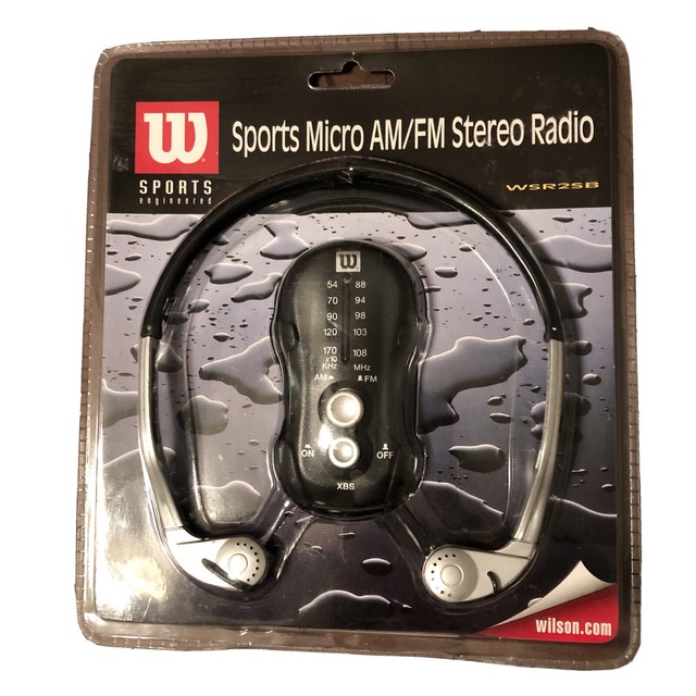 Wilson Sports Micro Am/fm Stereo Radio WSR2SB Black for sale online eBay