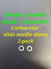 2-Pack Carburetor Slide needle Shims - Honda Suzuki Yamaha Kawasaki Jet needle