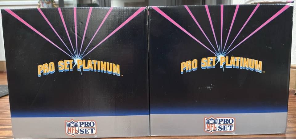1991 Pro Set Platinum Series 1 NFL estojo lacrado de fábrica 10 caixas de cera - Imagem 4 de 4