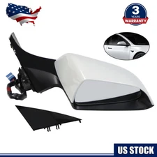 White Right Side Mirror For Tesla model 3 17-23 Power Fold  Heated
