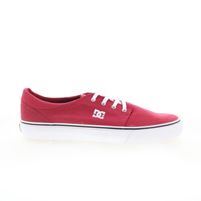 DC Trase TX ADYS300126 Mens Red Canvas Skate Inspired Sneakers Shoes 12