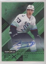 2021-22 Upper Deck Synergy FX Rookies Green 72/99 Kole Lind #FXR-KL Auto mq5
