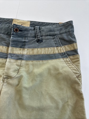 Hollister Herren Cord Shorts Gr. 36 Button Fly Streifen blau hellbraun Neu mit Etikett - Bild 4 von 17