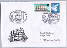 Timbro speciale Rostock 2001 Hanse Sail veliero