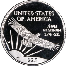 1997-W Platinum American Eagle $25 Proof Bullion Coin - OGP COA - STOCK