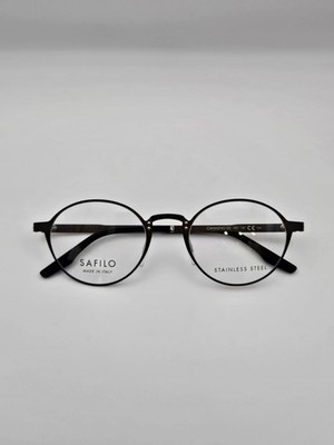 Safilo Canalino 02 VZH Matte Bronze Metal Round Eyeglasses 49mm