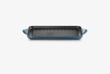 Le Creuset Cast Iron Rectangular Grill 32cm in Deep Teal