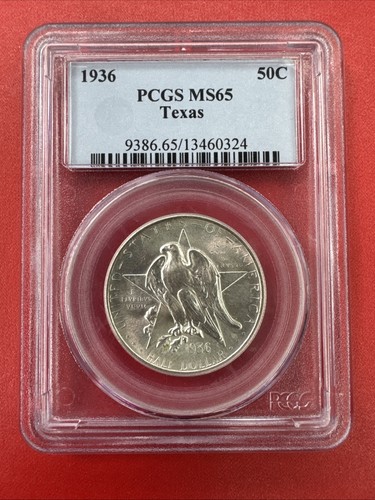 1936 Texas Commemorative Half Dollar 50C PCGS MS65