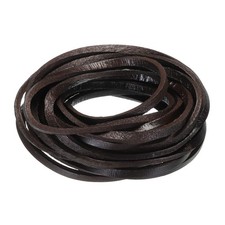 3.3 Yards 3mm Vintage Flat Leather Cord, Leather Strips for DIY Crafts Coffee