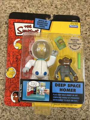 #ad Playmates The Simpsons Interactive Deep Space Homer Figure Series 15 New Sealed $49.99