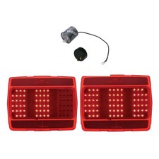 For Ford Mustang 64-66 Tail Light Assembly Rear Left Right Red Set