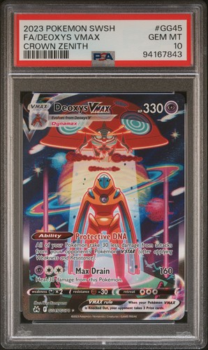 2023 Pokemon Schwert & Schild Krone Zenit #GG45 FULL ART / Desoxys VMAX PSA 10