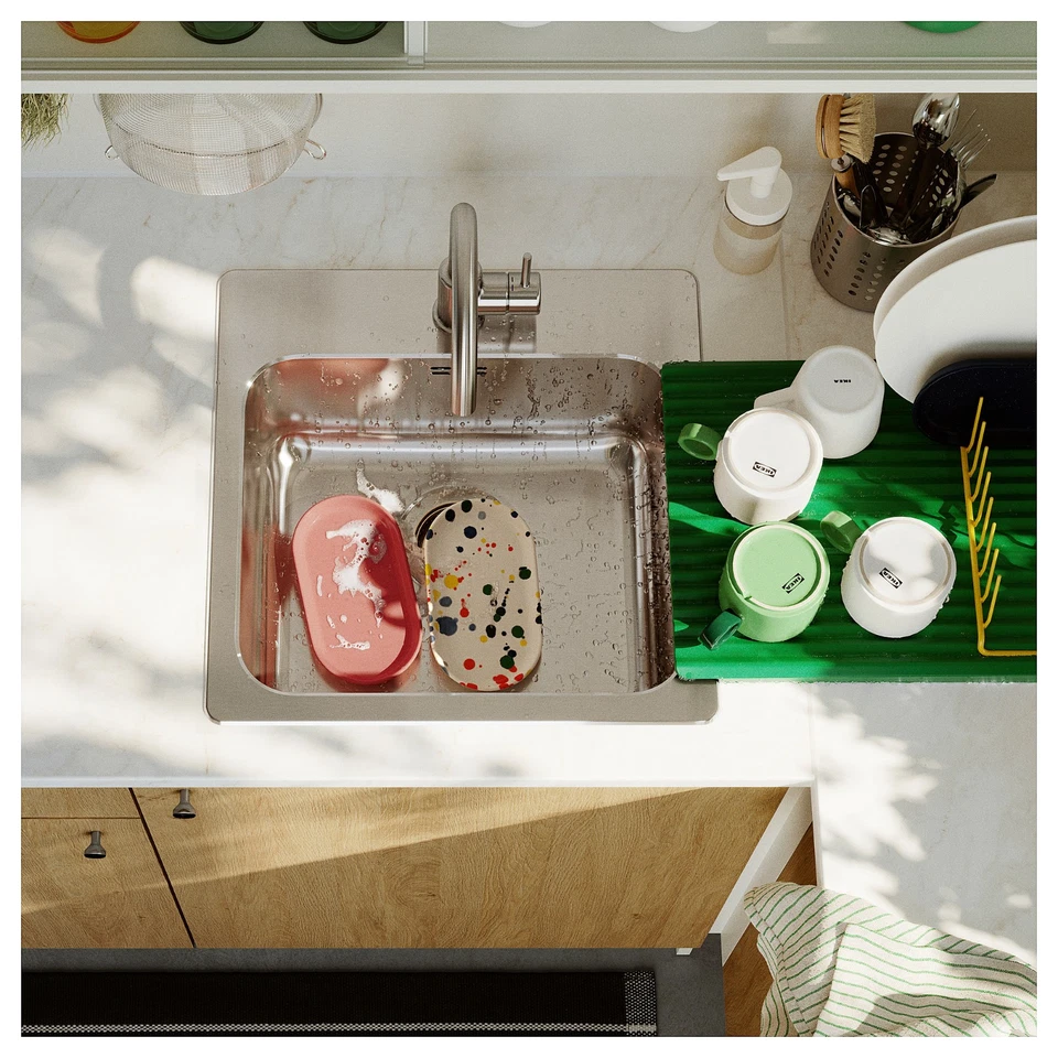 ikea LÅNGUDDEN Inset sink, 1 bowl, stainless steel, 46x46 cm - Image 2 of 4