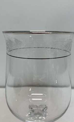 Lenox Crystal Glassware - Set of 4 Moonspun Platinum Crystal Goblets - Picture 5 of 5