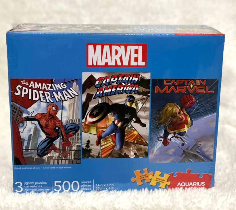 Marvel Comics 500 Piece Jigsaw Puzzle Set of 3 Captain America