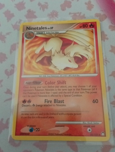 Pokemon Card Ninetales Mysterious Treasures Rare 32/123