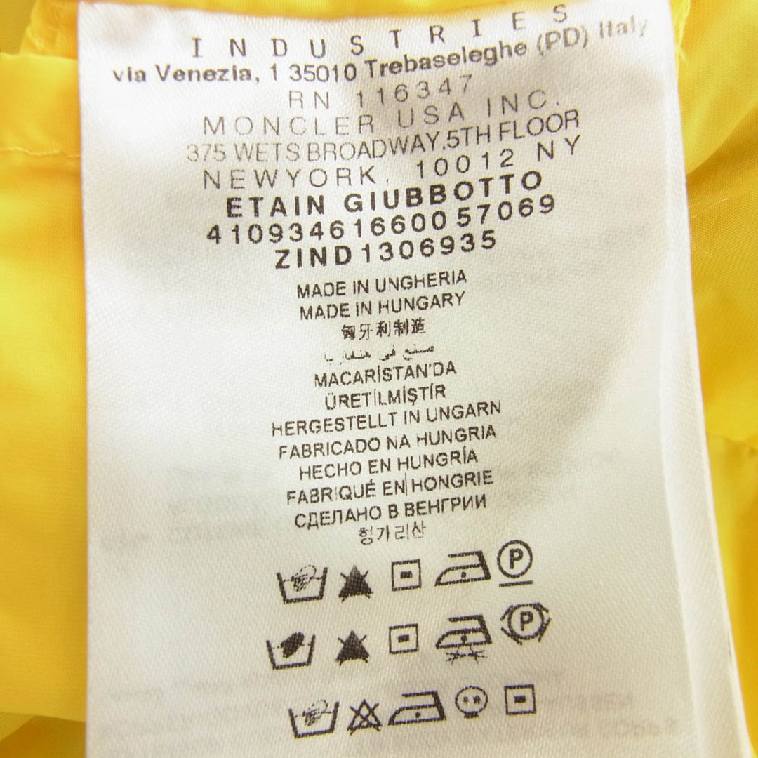 Moncler ETAIN Embroidery Zip-up Hooded Jacket Yellow Used LIFE-0 thumbnail 5
