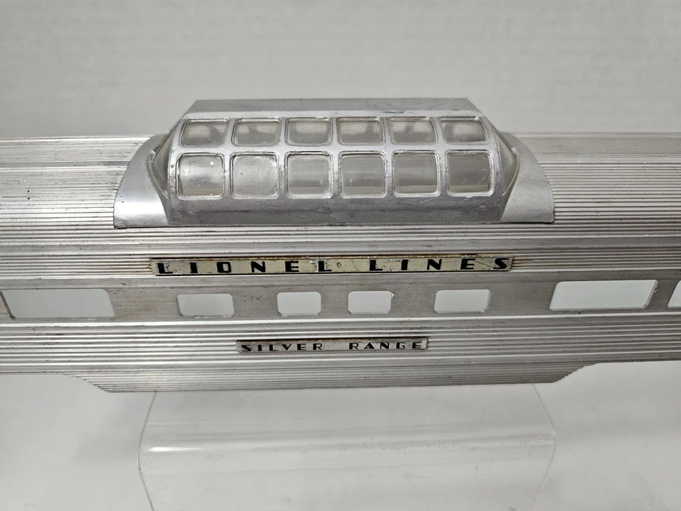 Lionel O Postwar 2532 Aluminum Vista Dome Silver Range - Shell ONLY - Image 3 of 4