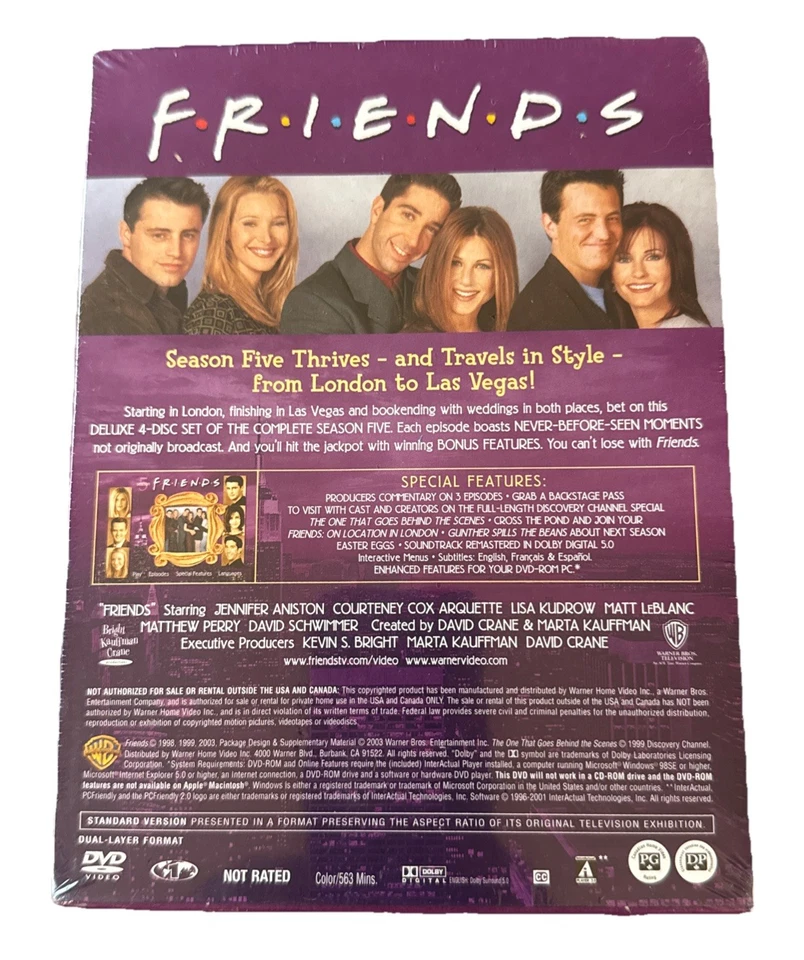Friends: Fifth Season 5 DVD Brand New Sealed Foto 2 de 2