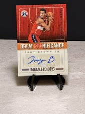 2018-19 Panini NBA Hoops - Great Significance Troy Brown Jr. #GS-TB (AU, RC)