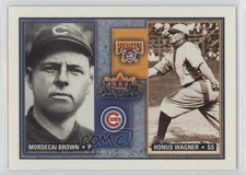 2002 Fleer Fall Classic Rival Factions Mordecai Brown Honus Wagner HOF 13nz