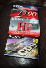 New Sony Cassette Lot TDK 90 Minutes High Fidelity Bias 3 Cassettes - YS8-9