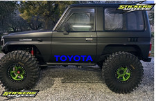 Kit 2 Adesivi Toyota Fuoristrada Stickers Auto Off Road 4x4 resistenti blu