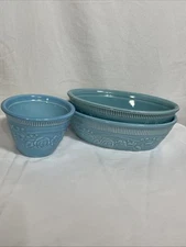 VTG  TS&T Genuine Oven Serve Ware 2 Small Oval Casserole Dishes 1 Custard Dish